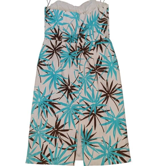 Milly Sweetheart Bust Knee Length Sheath Floral Dress Size 8 - Picture 2 of 12